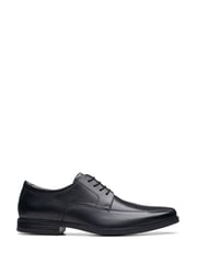Clarks Black Wide Fit (H) Leather Howard Walk Shoes - Image 1 of 7