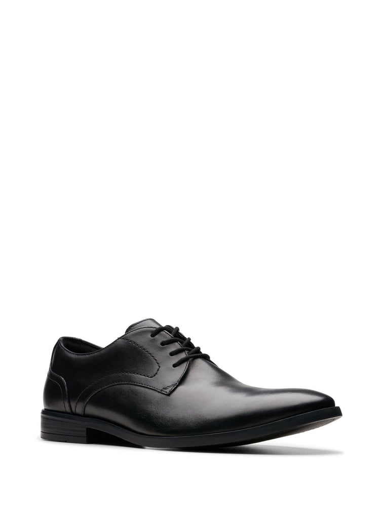 Clarks Black Leather Brandon Lace Shoes - Image 7 of 7