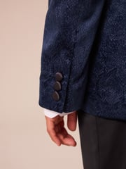 Navy Snake Skin Velvet Jacket (3-16yrs) - Image 4 of 9