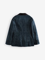 Navy Snake Skin Velvet Jacket (3-16yrs) - Image 6 of 9