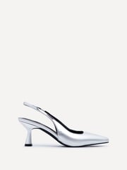 Linzi Silver Presley Stiletto Pointed Court Heels - Image 2 of 5
