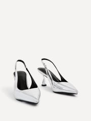 Linzi Silver Presley Stiletto Pointed Court Heels - Image 3 of 5