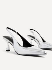 Linzi Silver Presley Stiletto Pointed Court Heels - Image 4 of 5