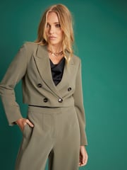 Another Sunday Green Cropped Boxy Blazer - Image 2 of 5