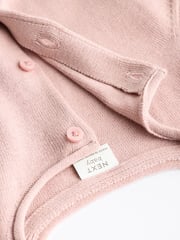 Pink/White 100% Cotton Cardigans 2 Pack (0mths-3yrs) - Image 5 of 7