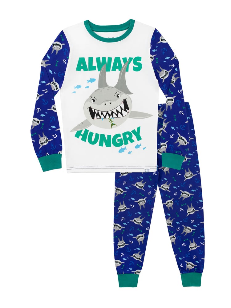 Harry Bear Blue Shark Pyjamas - Snuggle Fit - Image 1 of 3