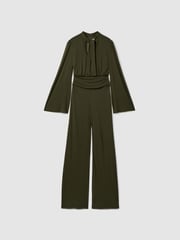 Halston Seaweed Wide Leg Jumpsuit - Image 2 of 6