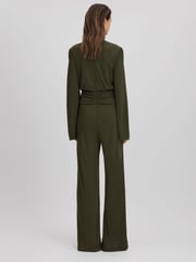 Halston Seaweed Wide Leg Jumpsuit - Image 5 of 6