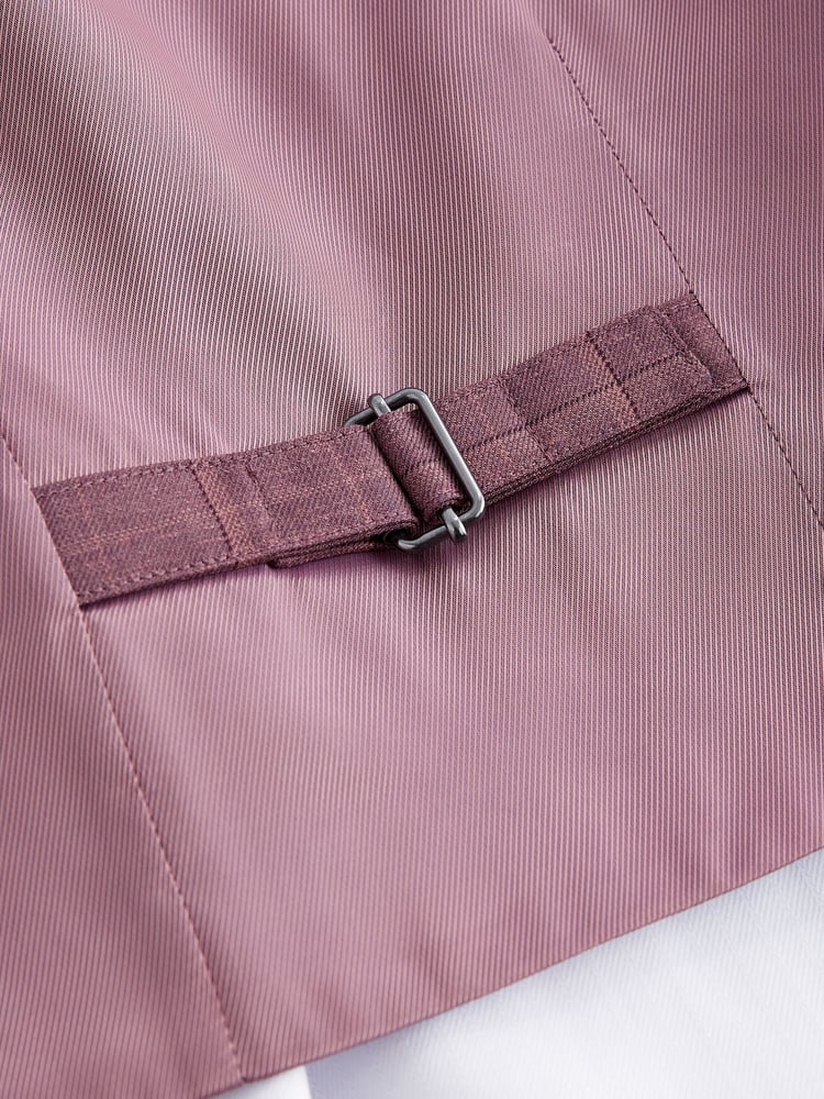 Plum Purple Check Waistcoat Set With Shirt And Bow Tie (3mths-7yrs) - Image 10 of 10