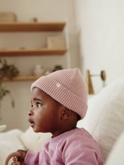 Pink Baby Beanie Hats 2 Pack (0mths-2yrs) - Image 2 of 6