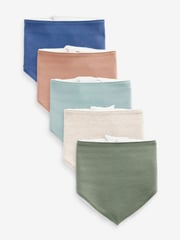 Multi Baby 100% Cotton Bibs 5 Pack - Image 1 of 6