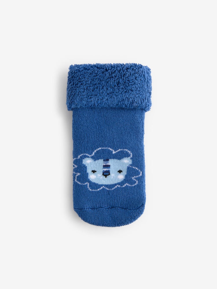 Blue Character Towelling Socks 4 Pack (0mths-2yrs) - Image 2 of 5