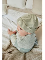 Rust Brown/Sage Green Baby Beanie Hats 2 Pack (0mths-2yrs) - Image 2 of 8