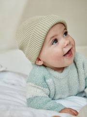 Rust Brown/Sage Green Baby Beanie Hats 2 Pack (0mths-2yrs) - Image 3 of 8