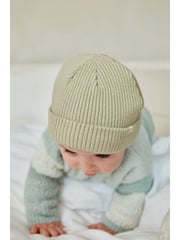 Rust Brown/Sage Green Baby Beanie Hats 2 Pack (0mths-2yrs) - Image 4 of 8