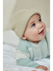 Rust Brown/Sage Green Baby Beanie Hats 2 Pack (0mths-2yrs) - Image 5 of 8