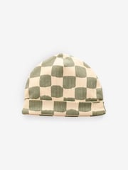 Blue 100% Cotton Jersey Beanie Hats 3 Pack (0-18mths) - Image 2 of 5