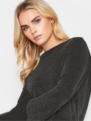 PixieGirl Petite Black Brillo Cowl Tie Back Dress - Image 4 of 4