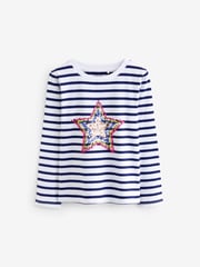Multi Stripe Sequin Star Long Sleeve T-Shirts 4 Pack (3-16yrs) - Image 9 of 11