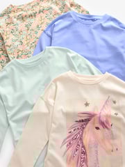 Unicorn Multi Long Sleeve T-Shirts 4 Pack (3-16yrs) - Image 4 of 9