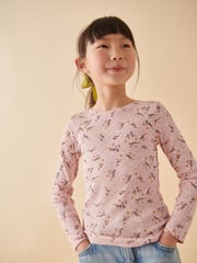 Pink Floral Rib Long Sleeve Tops 4 Pack (3-16yrs) - Image 5 of 11