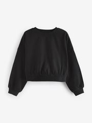 Black/White Boxy Long Sleeve 100% Cotton Sweatshirt 3 Pack (3-16yrs) - Image 5 of 8