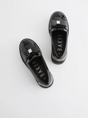 Baker by Ted Baker Girls Black Loafer Shoes with Bow - Image 5 of 9