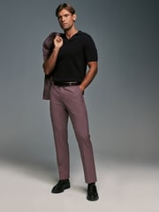 Purple Tailored Fit Motionflex Stretch Suit Trousers - Image 2 of 8
