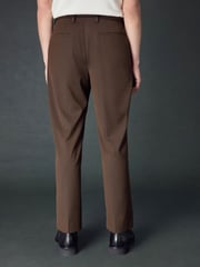 Rust Brown Twill Relaxed Fit Suit Trousers - Image 3 of 5