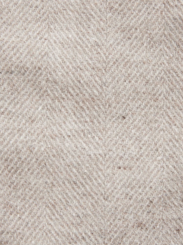 Neutral Wool Blend Herringbone Suit Trousers - Image 10 of 10