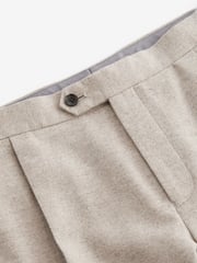Neutral Wool Blend Herringbone Suit Trousers - Image 8 of 10