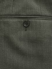 Green Slim Fit Textured Wool Suit Trousers - Image 8 of 9