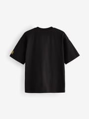 Black/White Dinosaur Graphic Short Sleeve 100% Cotton T-Shirts 2 Pack (3-16yrs) - Image 4 of 5