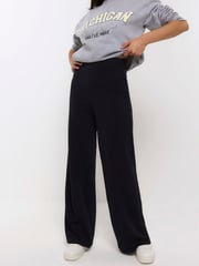 River Island Black Curve Stitched Wide Leg Trousers - Image 2 of 6