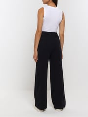 River Island Black Curve Stitched Wide Leg Trousers - Image 4 of 6