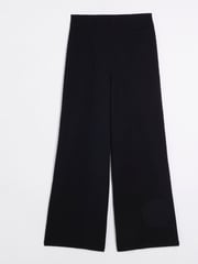 River Island Black Curve Stitched Wide Leg Trousers - Image 5 of 6