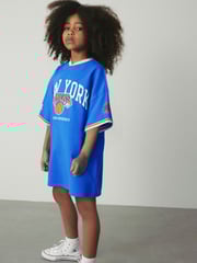 Blau/New York Knicks - NBA Trikot-Kleid aus 100 % Baumwolle (3–16 J.) - Bild 2 von 5