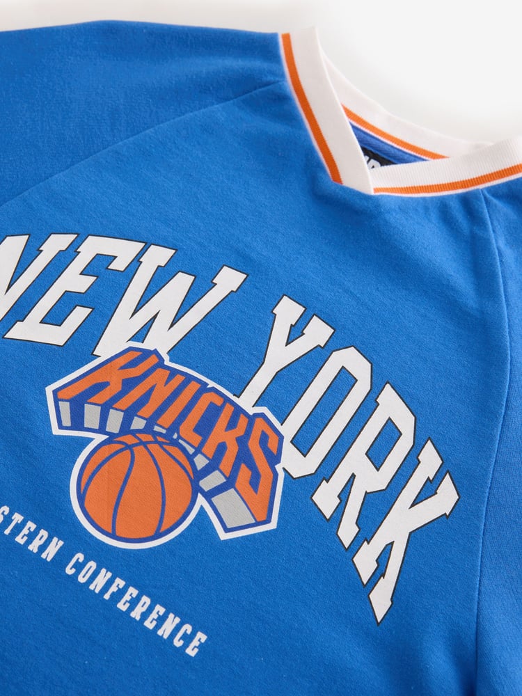 Blau/New York Knicks - NBA Trikot-Kleid aus 100 % Baumwolle (3–16 J.) - Bild 5 von 5