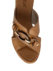 Lotus Brown Casual Wedge Mule Sandals - Image 4 of 4