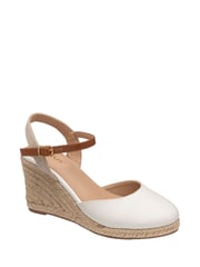 Lotus White Wedge Espadrille Shoes - Image 1 of 4