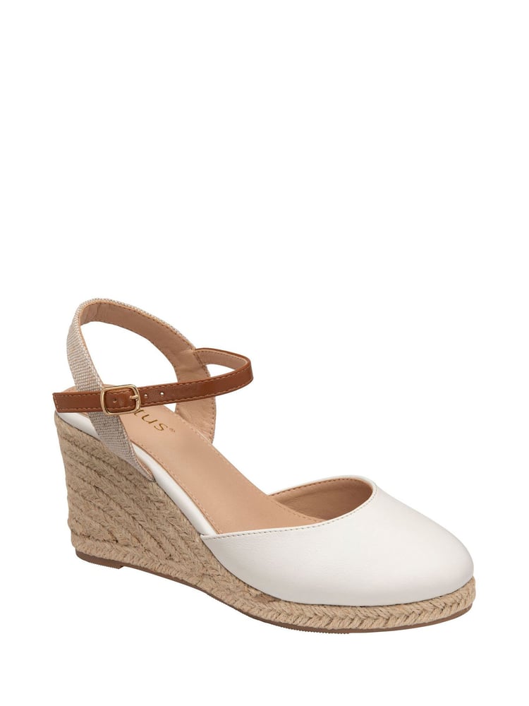 Lotus White Wedge Espadrille Shoes - Image 1 of 4