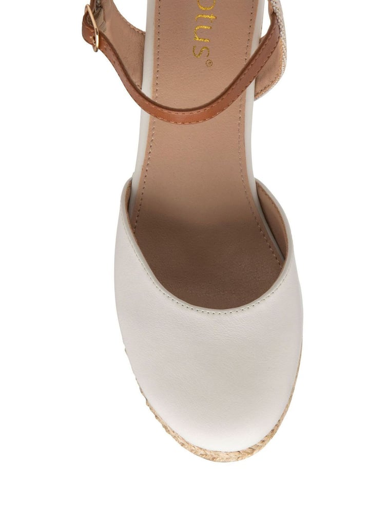 Lotus White Wedge Espadrille Shoes - Image 4 of 4