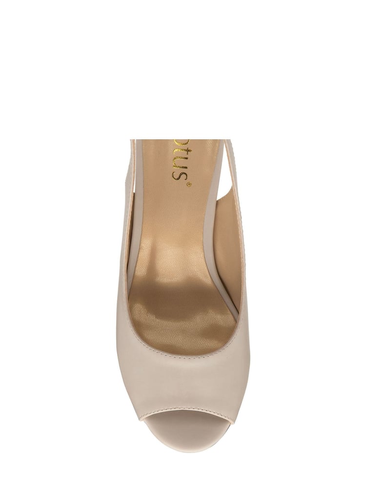 Lotus Nude Peep Toe Slingback Sandals - Image 4 of 4 Lotus Nude Peep Toe Slingback Sandals - Image 4 of 4