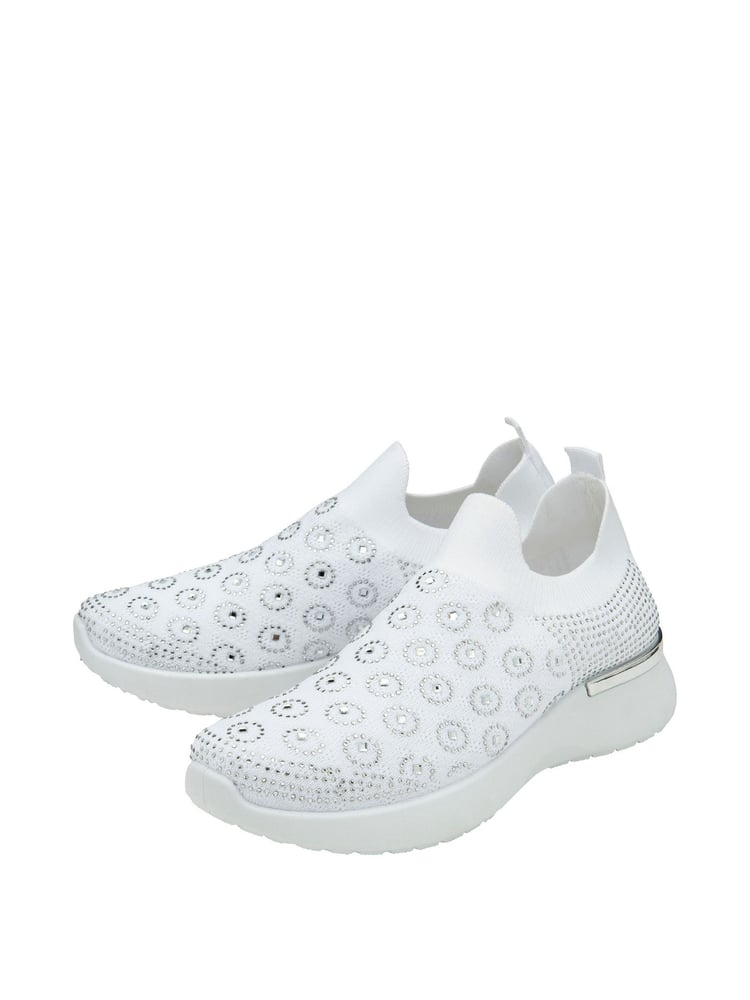 Lotus White Casual Knit Trainers - Image 2 of 4