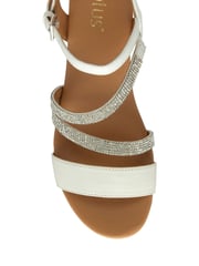 Lotus White Open Toe Wedge Sandals - Image 4 of 4