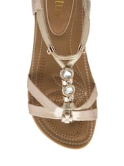 Lotus Gold Casual Open Toe Holiday Sandals - Image 4 of 4