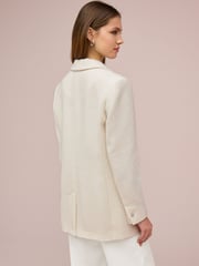 Ecru Fitted Boucle Blazer - Image 2 of 6