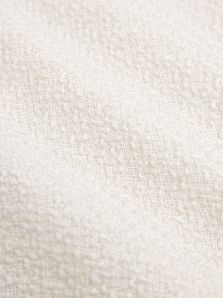 Ecru Fitted Boucle Blazer - Image 6 of 6