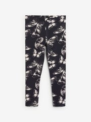 Khaki Green/Charcoal Grey/Purple Butterfly Leggings 5 Pack (3-16yrs) - Image 2 of 8