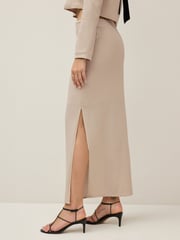 Cream Mesh Sequin Midi Skirt - Image 3 of 6